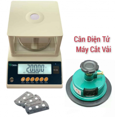 Cân Mẫu Vải DS302 (300g/0.01g) Kèm Dao Cắt Vải